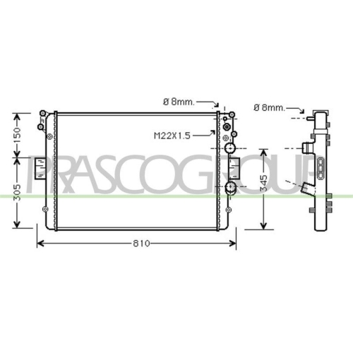 K&uuml;hler Motork&uuml;hlung Prasco FT926R003 Prascoselection f&uuml;r Fiat Iveco