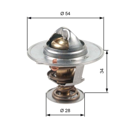 Thermostat K&uuml;hlmittel Gates TH47685G1 f&uuml;r Hyundai Kia