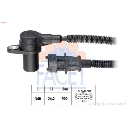 Impulsgeber Kurbelwelle Facet 9.0753 Made In Italy - Oe Equivalent f&uuml;r Hyundai