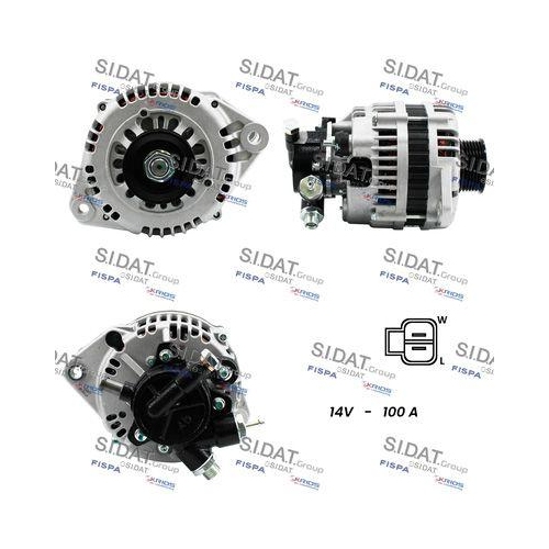 Generator Sidat A12HT0022A2 f&uuml;r Honda Isuzu Opel Vauxhall Hitachi