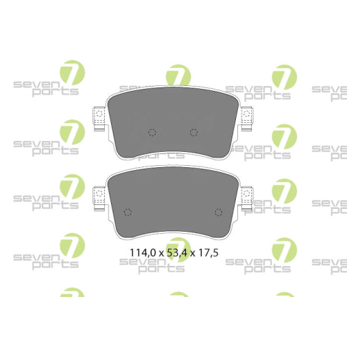 Bremsbelagsatz Scheibenbremse 7 Seven Parts SVP29500 f&uuml;r Citro&euml;n Opel Peugeot