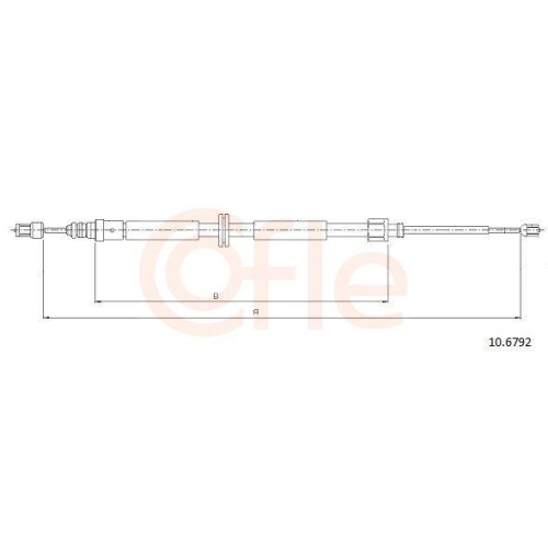 Seilzug Feststellbremse Cofle 10.6792 für Renault Hinten Links Hinten Rechts