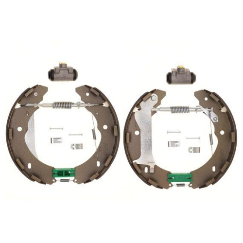 Bremsbackensatz Metelli 51-0493 Vermontierter Kit f&uuml;r Hinterachse