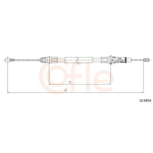 Seilzug Feststellbremse Cofle 10.6854 für Nissan Opel Renault Hinten Links
