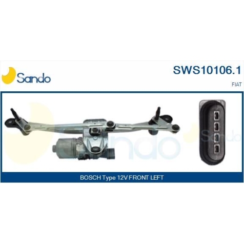 Scheibenreinigungsanlage Sando SWS10106.1 für Fiat Vorne