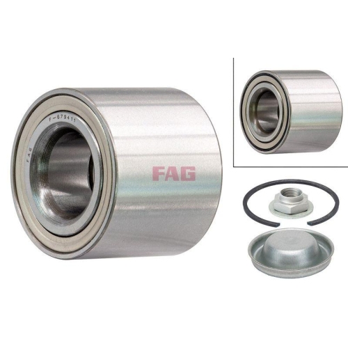 Radlagersatz Schaeffler Fag 713 6506 10 f&uuml;r Citro&euml;n Peugeot Hinterachse