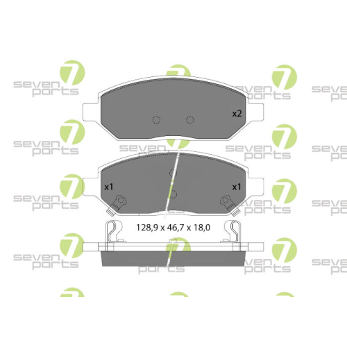 Bremsbelagsatz Scheibenbremse 7 Seven Parts SVP29530 f&uuml;r Citro&euml;n Opel Peugeot