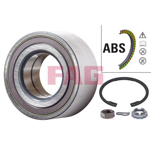 Radlagersatz Schaeffler Fag 713 6401 80 f&uuml;r Citro&euml;n Peugeot Renault Hinterachse