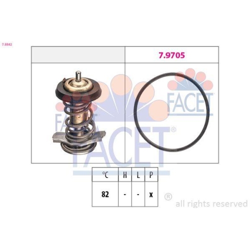 Thermostat K&uuml;hlmittel Facet 7.8842 Made In Italy - Oe Equivalent f&uuml;r Fiat Iveco