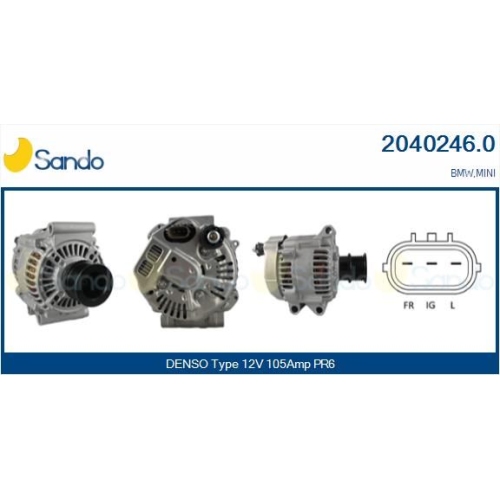 Generator Sando 2040246.0 f&uuml;r Bmw Rover