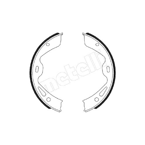 Bremsbackensatz Feststellbremse Metelli 53-0511 für Porsche Hinterachse