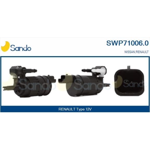 Waschwasserpumpe Scheibenreinigung Sando SWP71006.0 f&uuml;r Renault