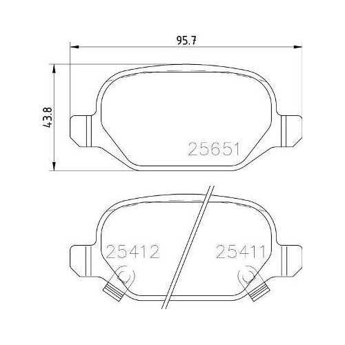 Bremsbelagsatz Scheibenbremse Brembo P23151 Prime Line f&uuml;r Chrysler Fiat