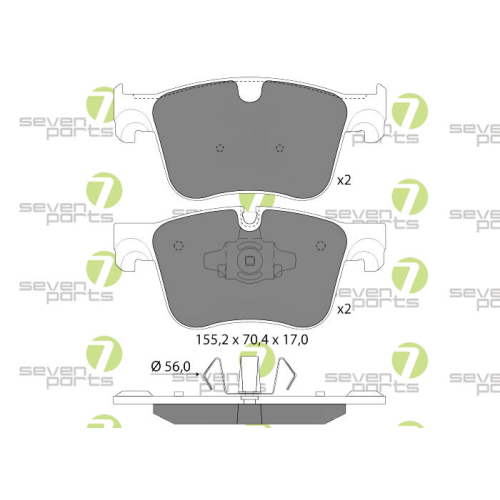 Bremsbelagsatz Scheibenbremse 7 Seven Parts SVP28421 f&uuml;r Citro&euml;n Opel Peugeot