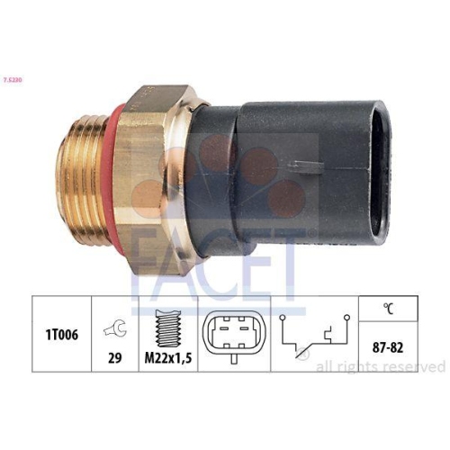 Temperaturschalter K&uuml;hlerl&uuml;fter Facet 7.5230 Made In Italy - Oe Equivalent f&uuml;r