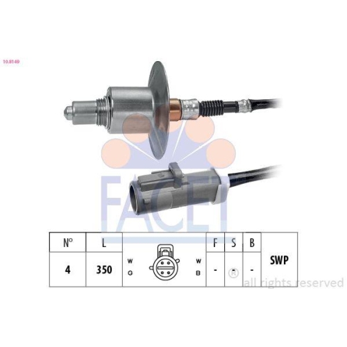 Lambdasonde Facet 10.8149 Made In Italy - Oe Equivalent f&uuml;r Ford