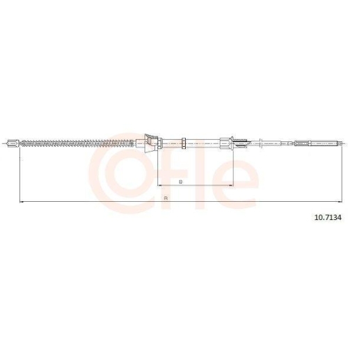 Seilzug Feststellbremse Cofle 10.7134 f&uuml;r Seat Vag VW Hinten Links Hinten Rechts