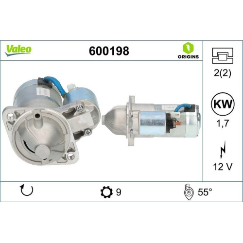 Starter Valeo 600198 Valeo Origins - New O.e. Technologie f&uuml;r Hyundai