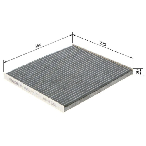 Filter Innenraumluft Bosch 1987435572 f&uuml;r Hyundai Kia