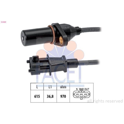 Impulsgeber Kurbelwelle Facet 9.0569 Made In Italy - Oe Equivalent für Hyundai