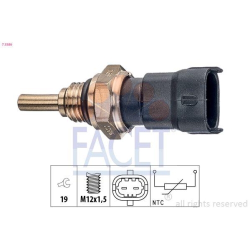 Sensor K&uuml;hlmitteltemperatur Facet 7.3386 Made In Italy - Oe Equivalent f&uuml;r