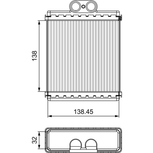 Wärmetauscher Innenraumheizung Valeo 811550 für Suzuki