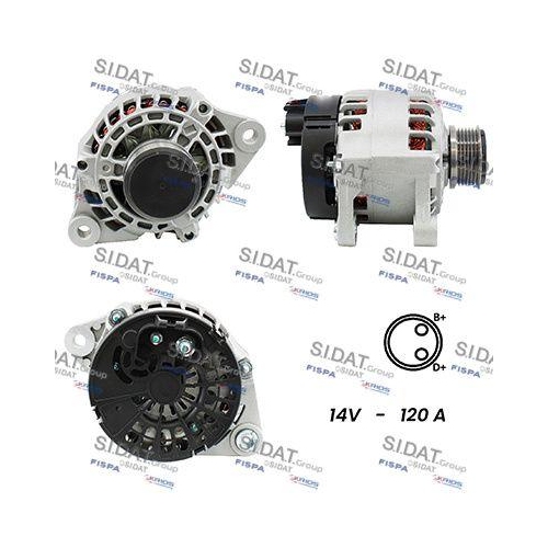 Generator Sidat A12MA0032A2 f&uuml;r Alfa Romeo Fiat Lancia