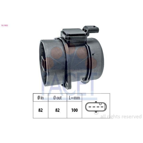 Luftmassenmesser Facet 10.1455 Made In Italy - Oe Equivalent für Chrysler Dodge