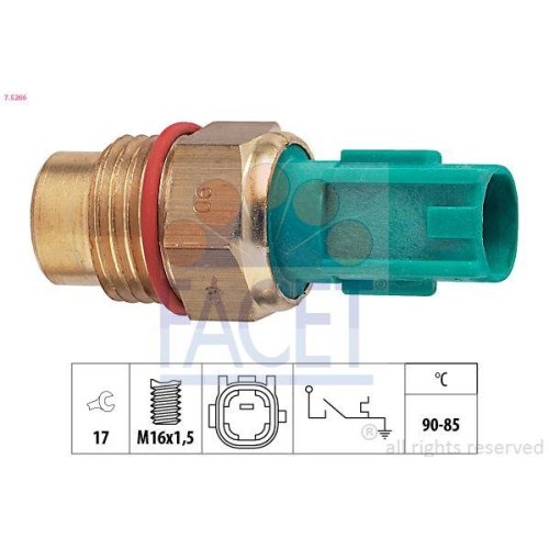 Temperaturschalter K&uuml;hlerl&uuml;fter Facet 7.5266 Made In Italy - Oe Equivalent f&uuml;r
