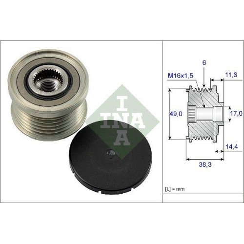 Poulie Roue Libre Alternateur Ina 535 0127 10 pour Bmw Mini