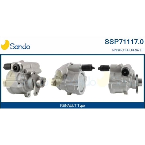 Hydraulikpumpe Lenkung Sando SSP71117.0 f&uuml;r Nissan Opel Renault