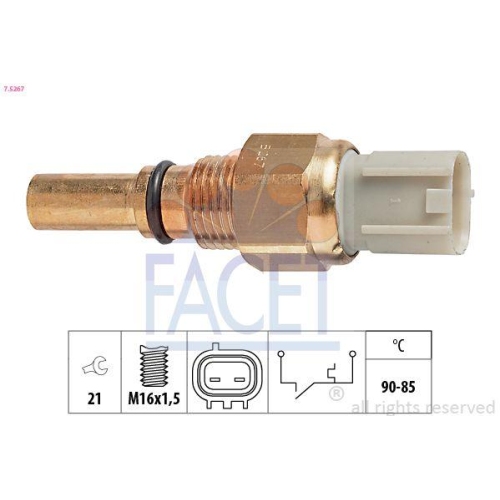 Temperaturschalter K&uuml;hlerl&uuml;fter Facet 7.5267 Made In Italy - Oe Equivalent f&uuml;r