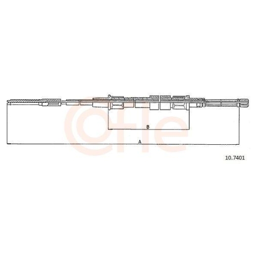 Seilzug Feststellbremse Cofle 10.7401 f&uuml;r Seat Vag VW Hinten Links Hinten Rechts
