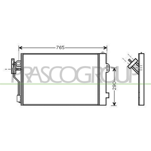 Kondensator Klimaanlage Prasco ME909C001 Prascoselection f&uuml;r Mercedes Benz