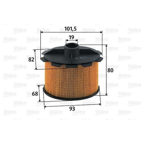 Kraftstofffilter Valeo 587905 f&uuml;r Citro&euml;n Fiat Peugeot Toyota