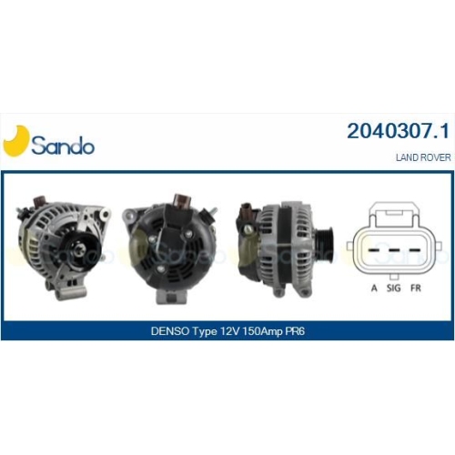 Generator Sando 2040307.1 f&uuml;r Rover Land Rover