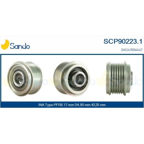 Riemenscheibe Generator Sando SCP90223.1 f&uuml;r Mitsubishi Ika