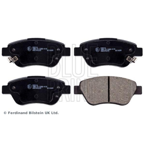 Bremsbelagsatz Scheibenbremse Blue Print ADZ94233 f&uuml;r Fiat Opel Vauxhall Proton