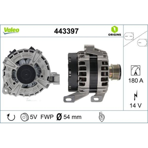 Generator Valeo 443397 Valeo Origins New Oe Technologie f&uuml;r Ford Volvo