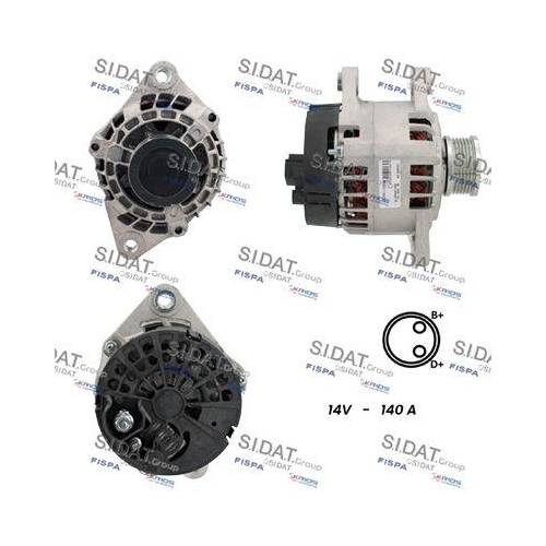 Alternator Sidat A12MA1138A2 for Alfa Romeo Fiat Lancia
