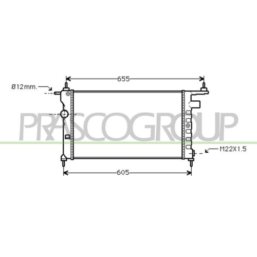 K&uuml;hler Motork&uuml;hlung Prasco OP028R001 Prascoselection f&uuml;r Opel Vauxhall Chevrolet