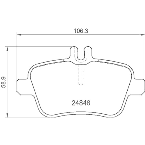 Kit De Plaquettes De Frein Frein &Agrave; Disque Hella 8DB 355 032-061 pour Infiniti