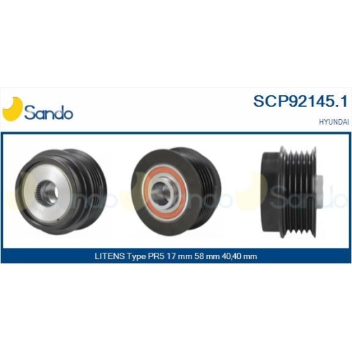 Riemenscheibe Generator Sando SCP92145.1 f&uuml;r Hyundai