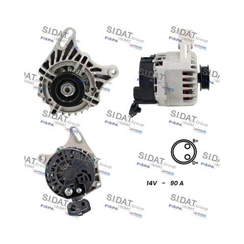 Generator Sidat A12MA1141A2 für Alfa Romeo Fiat Lancia