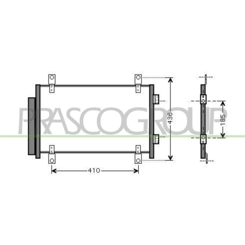 Kondensator Klimaanlage Prasco CI952C001 Prascoselection f&uuml;r Citro&euml;n Fiat Vorne