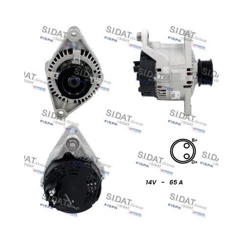 Generator Sidat A12MA1191A2 f&uuml;r Alfa Romeo Fiat Lancia