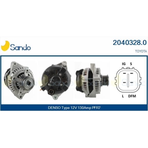 Generator Sando 2040328.0 für Toyota