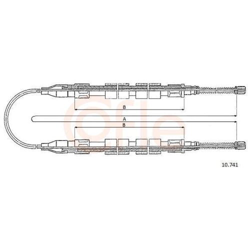 Seilzug Feststellbremse Cofle 10.741 für Vag VW Hinten