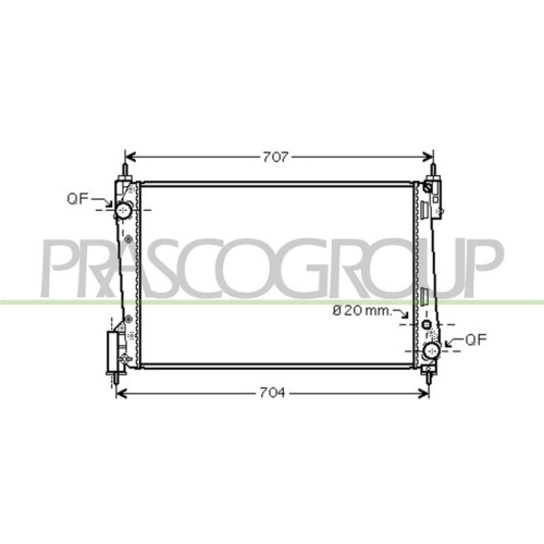 K&uuml;hler Motork&uuml;hlung Prasco OP034R003 Prascoselection f&uuml;r Opel Vauxhall