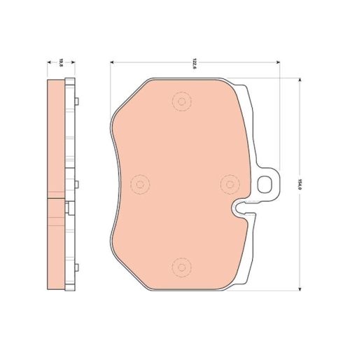 Bremsbelagsatz Scheibenbremse Trw GDB1848 f&uuml;r Audi Vorderachse